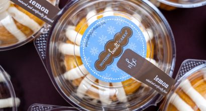 Image of Bundt cakes in a container